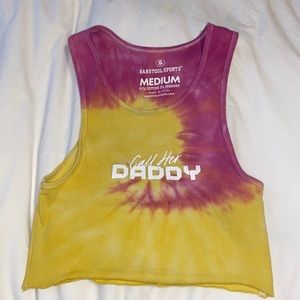 Call her daddy cropped tie dye tank